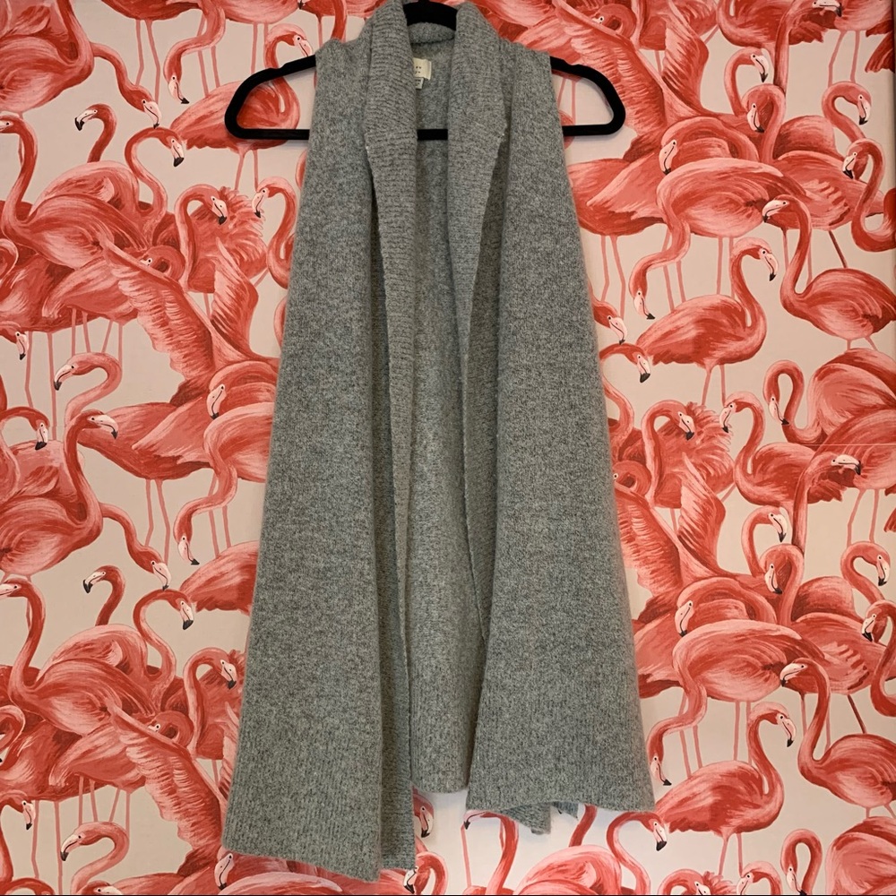 A New Day Gray Open Front Cardigan Vest
